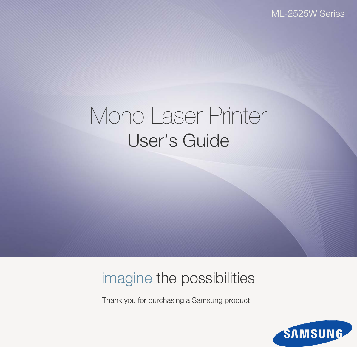 User manual samsung ml-2525w printer
